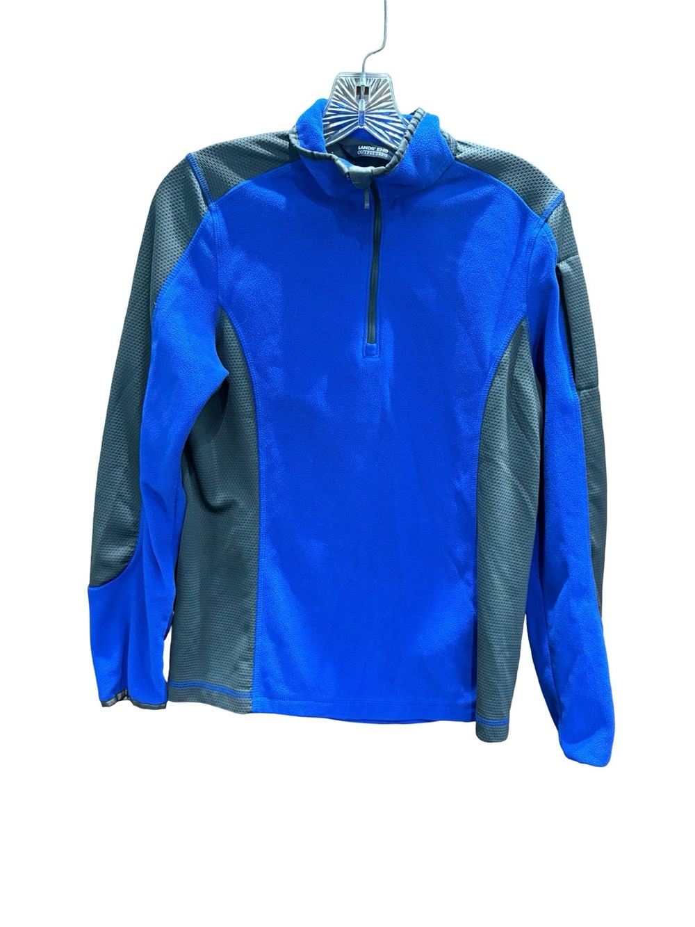Men's Blue & Gray Half-Zip Performance Jacket - Land’s End